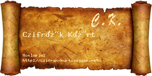 Czifrák Kürt névjegykártya